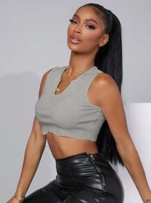 SHEIN SXY 西裝領背心上衣 - 淺灰色 - 查看 5