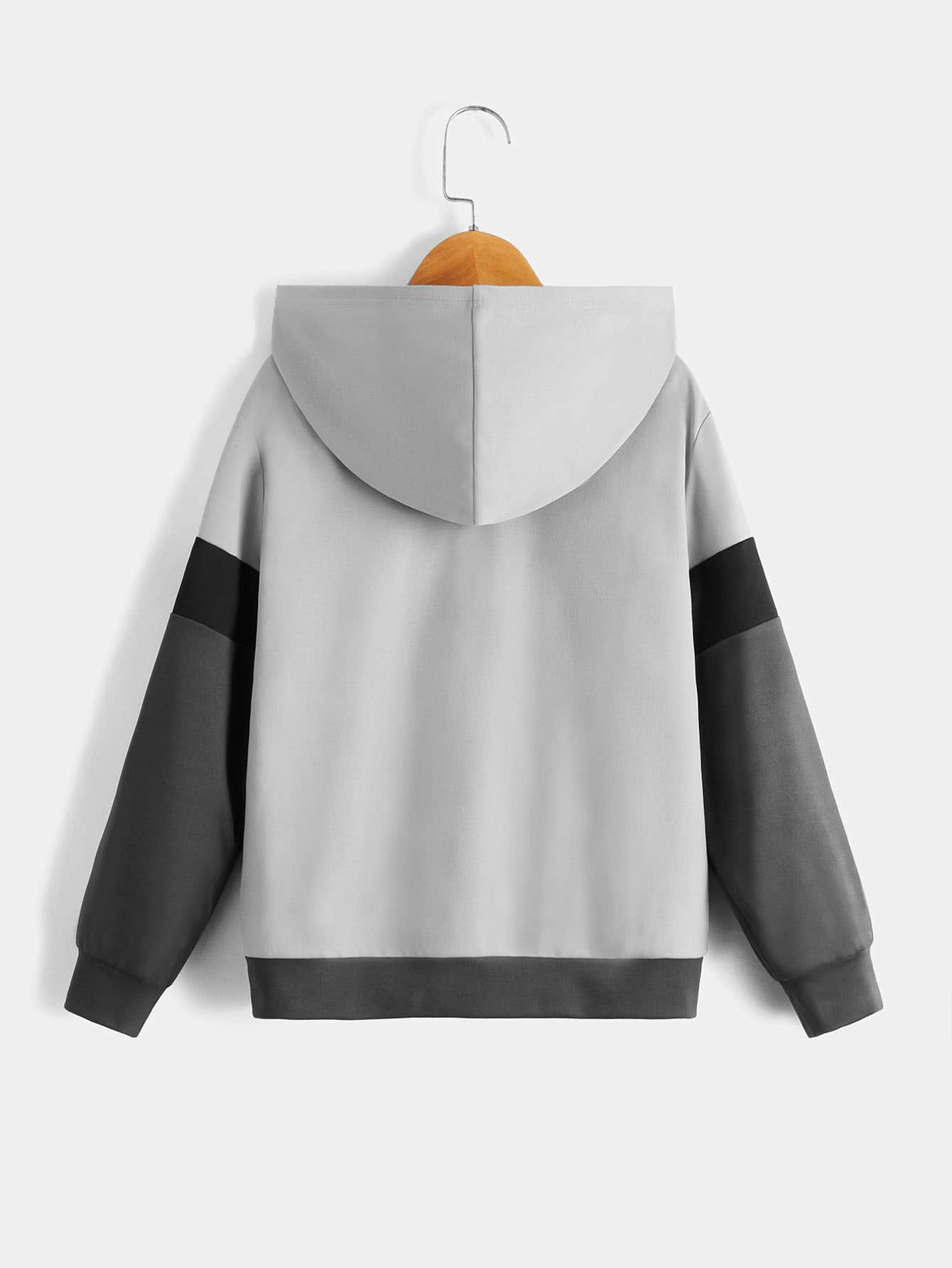 SHEIN Kids SPRTY Boys Colourblock Hooded Jacket SHEIN UK