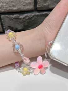 Floral Beaded Phone Lanyard - Multicolor - View 2