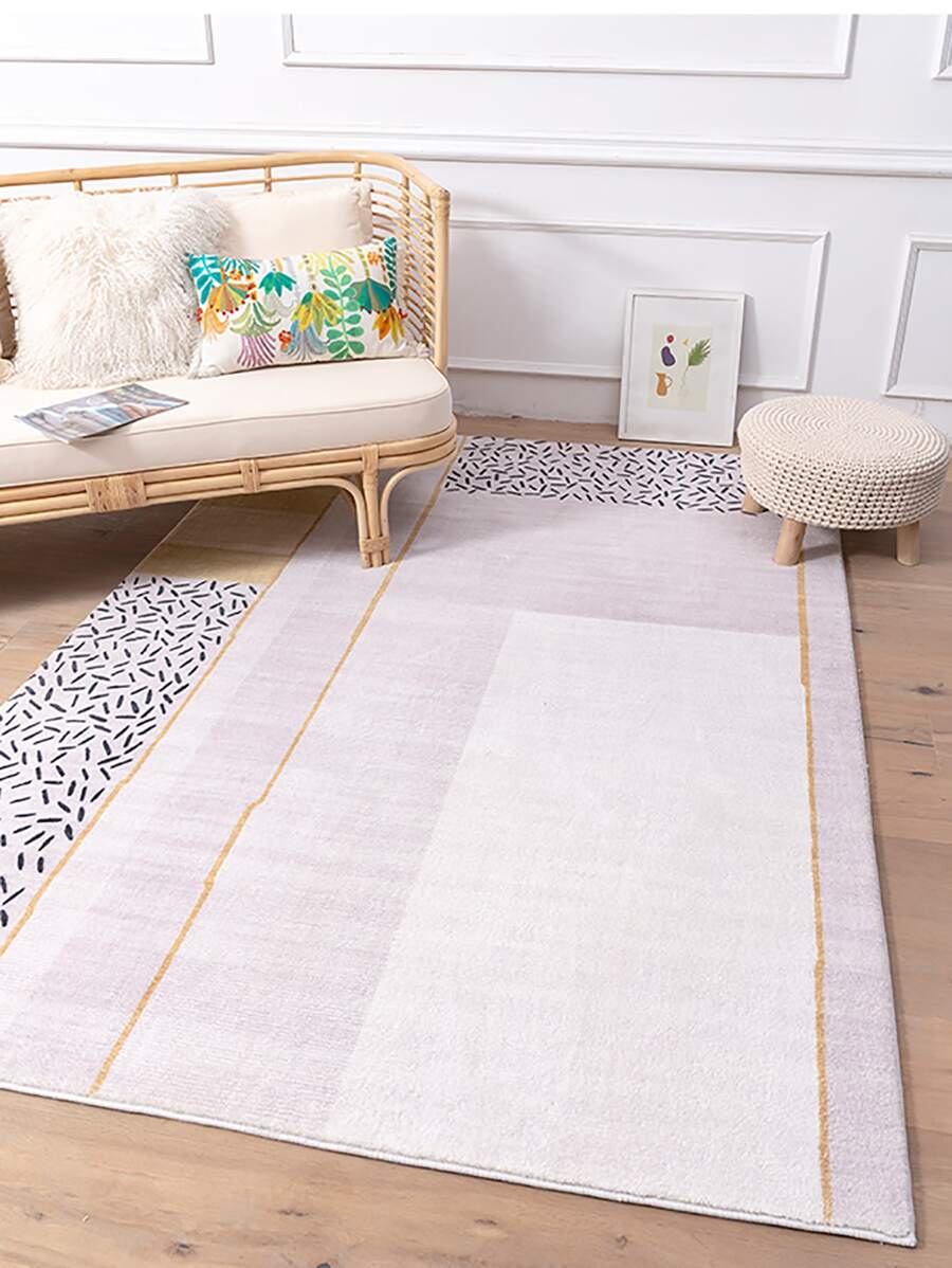 Alfombra con patrón geométrico anti deslizante - Multicolor - Ver 1