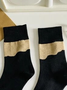 Calcetines de tripulación de color combinado - Multicolor - Ver 2