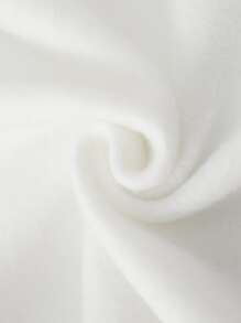 Manfinity Hypemode Men Cartoon Graphic Zip Up Drawstring Thermal Lined Hoodie Without Tee - White - View 3