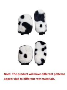 2 cái bò in bông phanh tay và nắp sang số - Đen và trắng - Xem 6