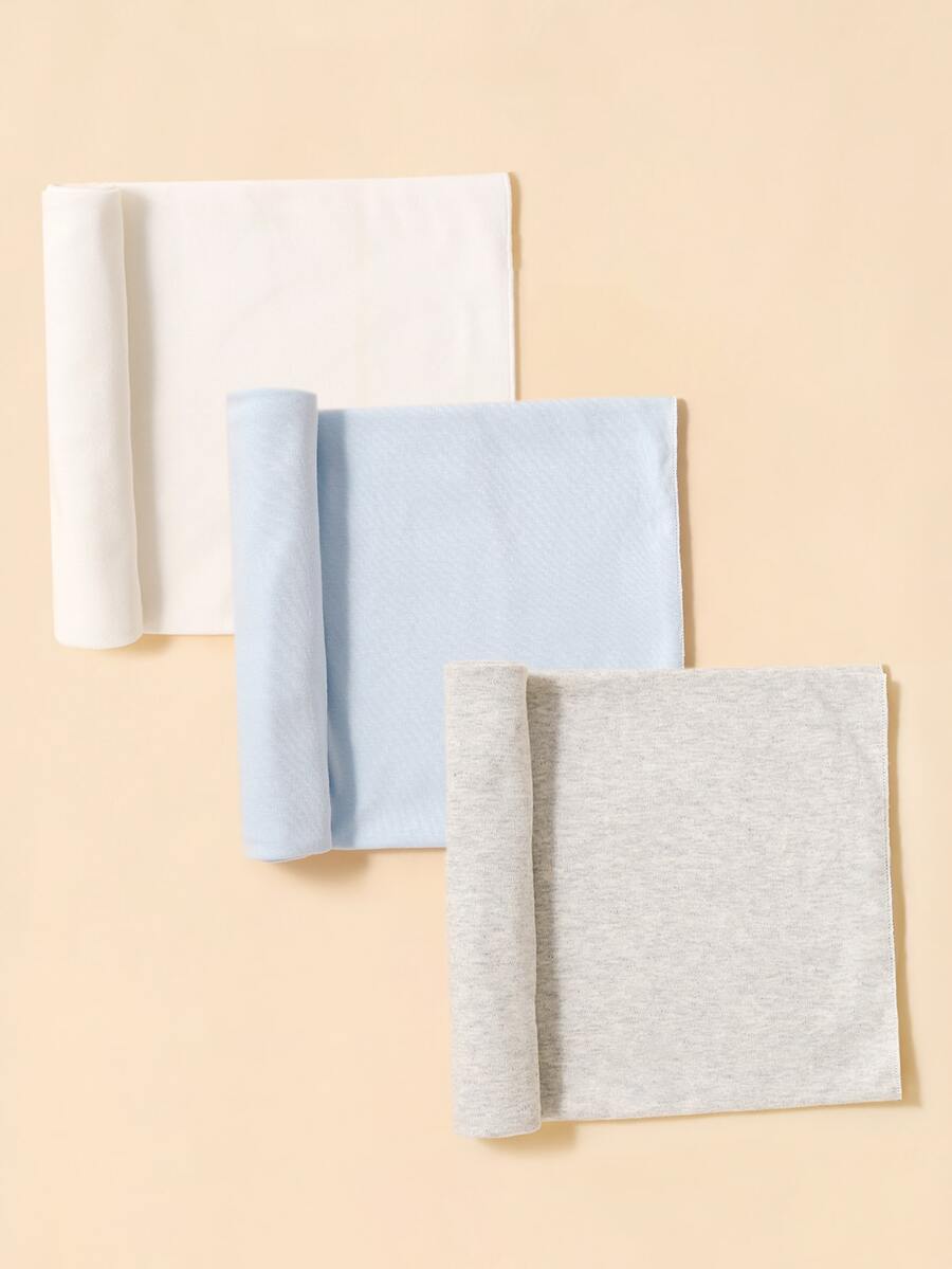 3 chăn bông màu đặc cho bé - Nhiều màu - Xem 1