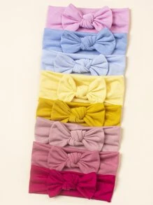 8入組嬰兒蝴蝶結裝飾髮箍 - 彩色 - 查看 2