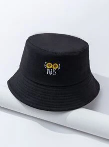 1pc Women's Outdoor Embroidered Bucket Hat, Travel And Holiday Gift, Wear