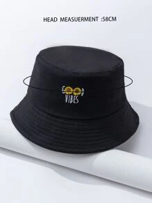 1pc Women's Outdoor Embroidered Bucket Hat, Travel And Holiday Gift, Wear