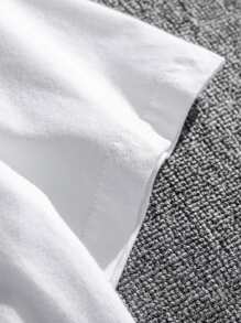 Manfinity Roghcode Tops Nam Lá thư Sọc ca rô Sẵn sàng - trắng - Xem 4