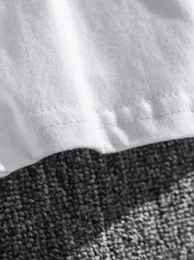 Manfinity Roghcode Tops Nam Lá thư Sọc ca rô Sẵn sàng - trắng - Xem 5