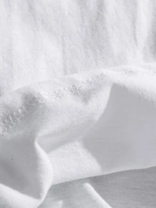 Manfinity Roghcode Tops Nam Lá thư Sọc ca rô Sẵn sàng - trắng - Xem 6