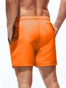 Manfinity KASUA Hombres Shorts de natación unicolor - Naranja - Ver 2