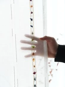 Embroidery Detail Single Panel Sheer Curtain - White - View 6