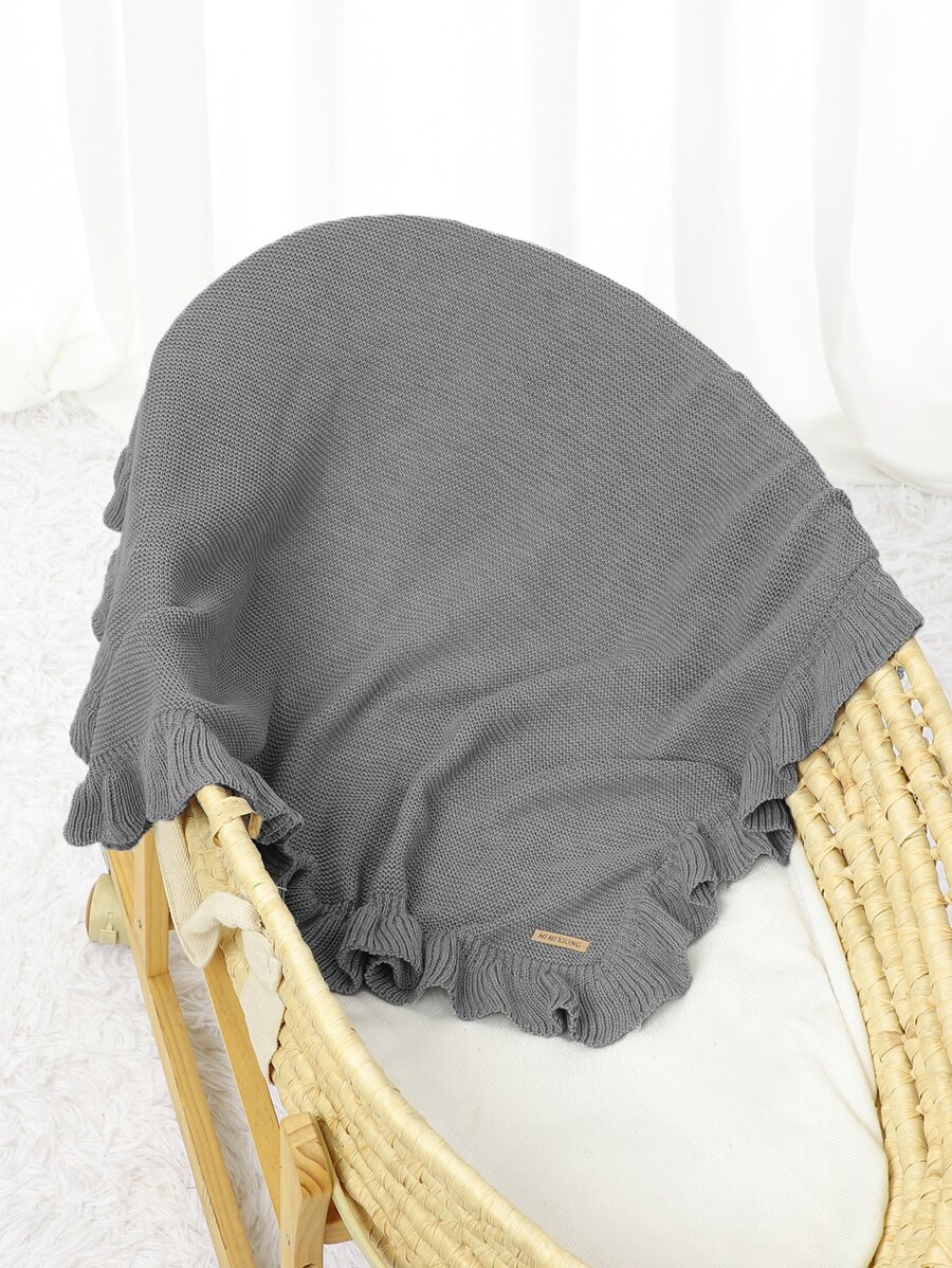 1 Pieza Manta De Bebé Tejida Para Envolver - Gris - Ver 1