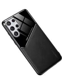 Magnetic PU Wireless Charging Phone Case - Black - View 1