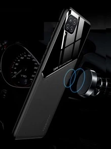 Magnetic PU Wireless Charging Phone Case - Black - View 3