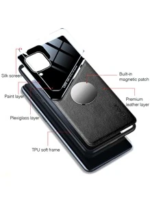 Magnetic PU Wireless Charging Phone Case - Black - View 4