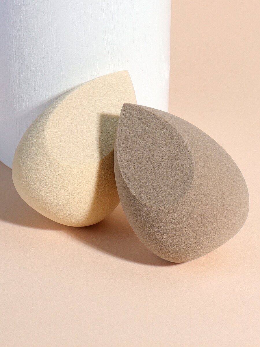 2pcs Water Drop Shaped Makeup Sponge That Expands When Wet SHEIN USA