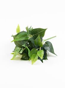 1pc Artificial Plant Leaf Branch, Green Faux Plant Leaf, For Home Decor