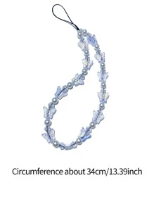 蝴蝶串珠手機掛繩 - 彩色 - 查看 4