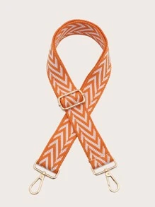 1pc Retro Minimalist Geometric Shoulder Bag Strap For Vacation Work And Streetwear - Orange - View 1