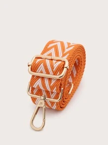 1pc Retro Minimalist Geometric Shoulder Bag Strap For Vacation Work And Streetwear - Orange - View 3
