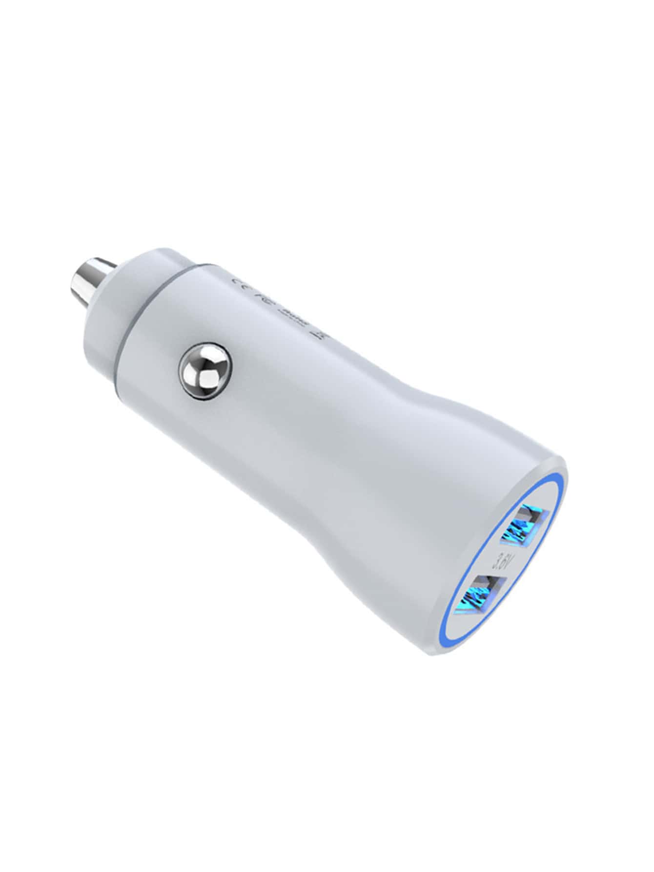 雙USB車載充電器 - 白色 - 查看 1