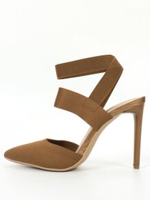 Elegant Fashion Pointed Toe High Heel Sandals With Elastic Band