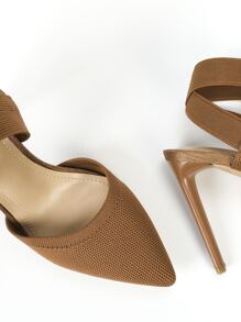 Elegant Fashion Pointed Toe High Heel Sandals With Elastic Band