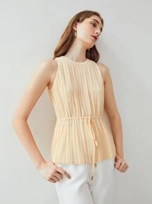 MOTF PREMIUM Top fruncido con cordón - Albaricoque - Ver 2