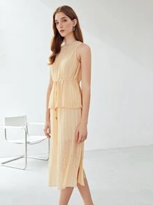 MOTF PREMIUM Top fruncido con cordón - Albaricoque - Ver 7