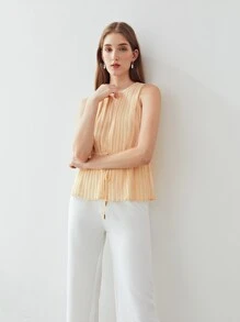 MOTF PREMIUM Top fruncido con cordón - Albaricoque - Ver 9