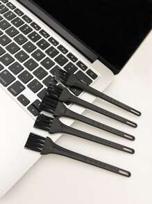 5 piezas cepillo de limpieza de teclado unicolor - Negro - Ver 1