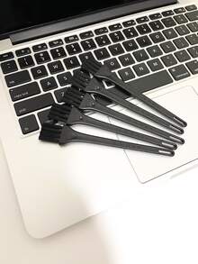 5 piezas cepillo de limpieza de teclado unicolor - Negro - Ver 2