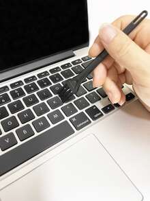 5 piezas cepillo de limpieza de teclado unicolor - Negro - Ver 4