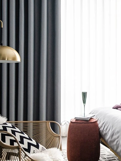 Solid Color Single Panel Curtain