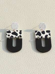 Bông tai thả hình học bò - Nhiều màu - Xem 7