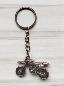 Motorcycle Charm Keychain - Bronze - View 3