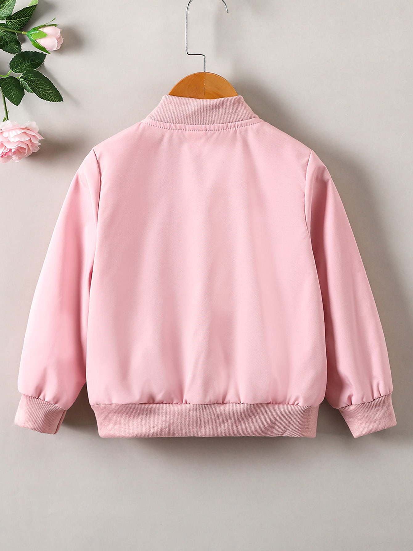 Toddler Girls Zipper Bomber Jacket SHEIN USA