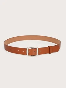 Square Buckle Belt - Camel - View 2