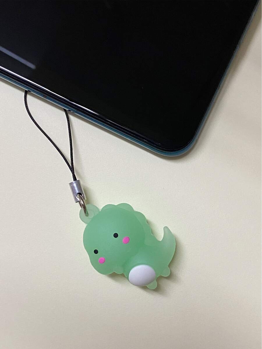 Blue Dinosaur Mobile Phone Pendant - Green - View 1