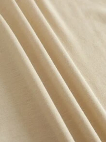 SHEIN LUNE Floral And Slogan Graphic Tee - Apricot - View 4