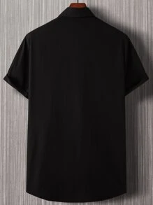 Manfinity Homme Men Elk Embroidery Colourblock Shirt Without Tee - Multicolor - View 2