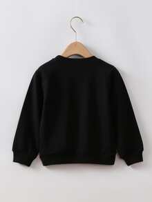 Toddler Girls Cartoon Graphic Sweatshirt - Black - View 2