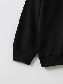 Toddler Girls Cartoon Graphic Sweatshirt - Black - View 5