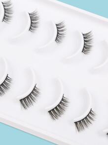 Himirell 10pairs Half Eye Cat Eye False Eyelashes, Natural Cross Style, Lengthen At End, Increasing Size Effect For Daily, Festival, Vacation, Party Makeup - Black - View 6