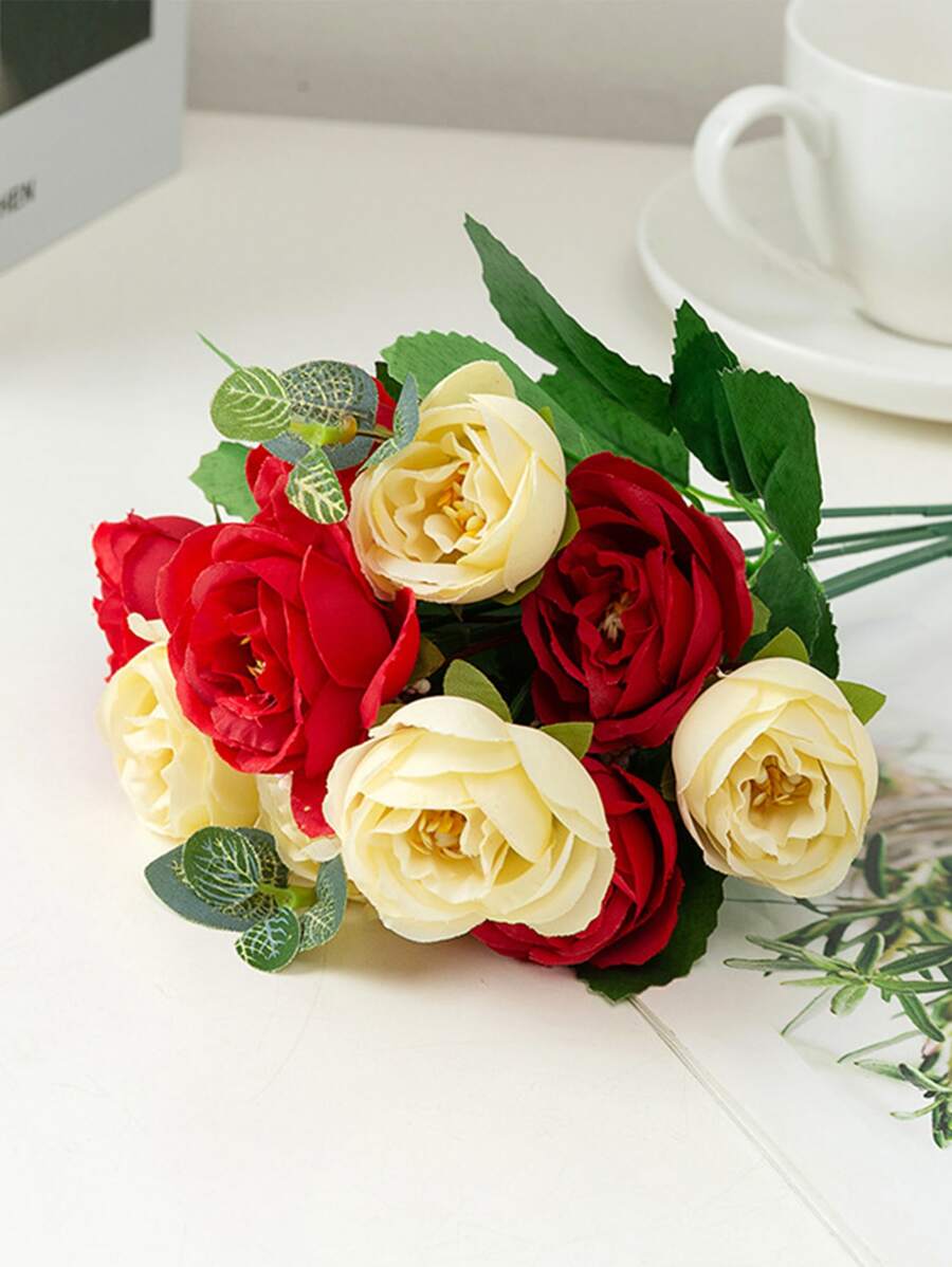 1束人造花束 - 紅色 - 查看 1