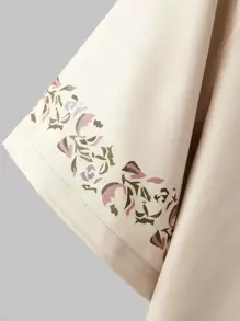 Manfinity RSRT Men Random Floral Print Shirt Without Tee - Khaki - View 4