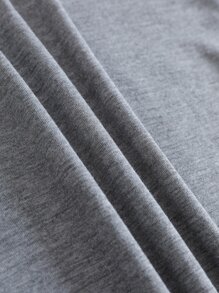 SHEIN LUNE Fruit And Letter Graphic Tee - Grey - View 3