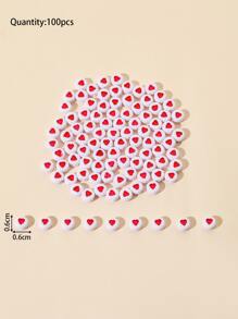 100入組愛心細節DIY釘珠 - 彩色 - 查看 3