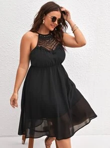 SHEIN Holidaya Vestido con encaje